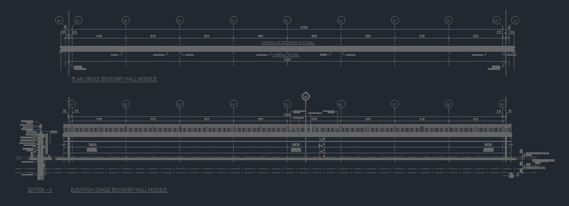 Single Boundary Wall Cad Files Dwg Files Plans And Details