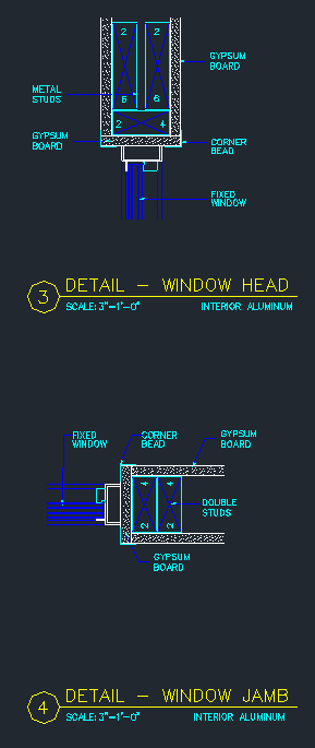 Window Head And Jamb Detail Interior Cad Files Dwg Files Plans And Details
