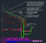 Roof Gutter Detail - CAD Files, DWG files, Plans and Details