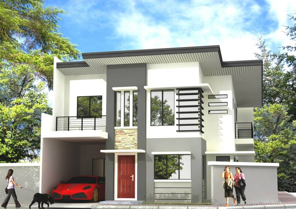 Two Storey Residential House Dwg - home