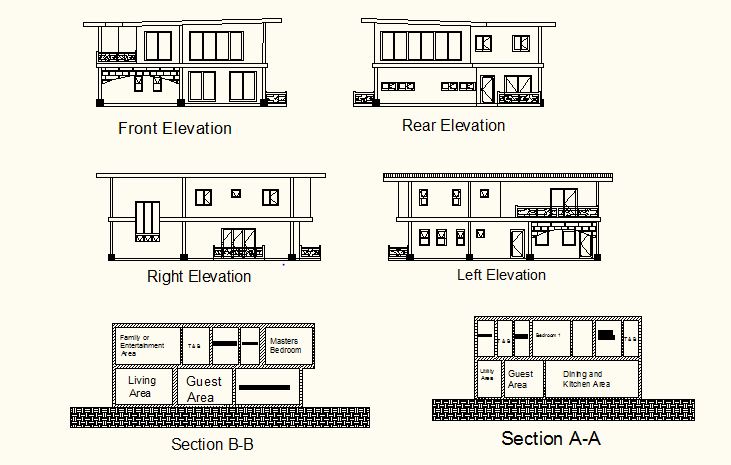 2 storey residential building plan