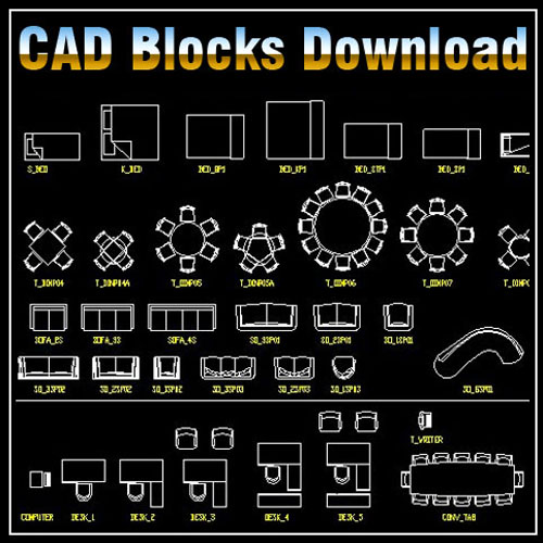 Interior Design 2D Blocks  Bundle   CAD  Files DWG files 