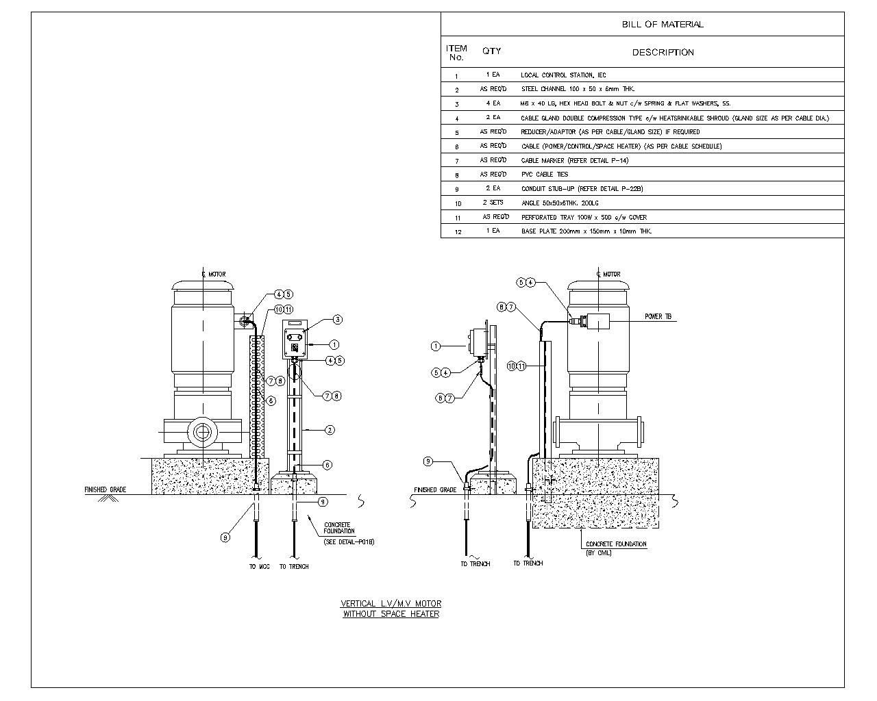 Vertical Motor Without Space Heater - CAD Files, DWG files, Plans and ...