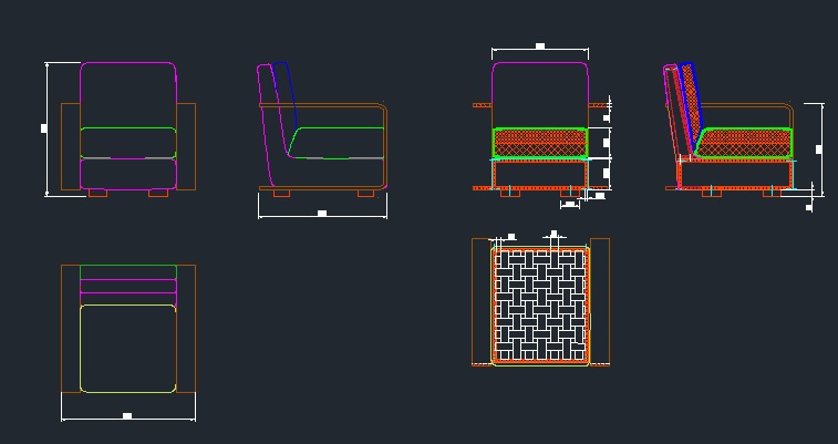 Armchair Cad Files Dwg Files Plans And Details 8123