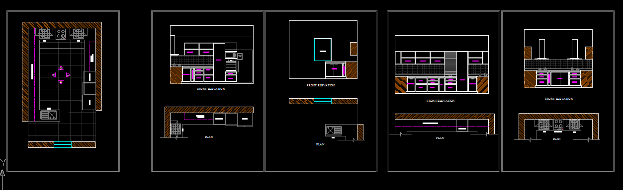 Modular kitchen - CAD Files, DWG files, Plans and Details