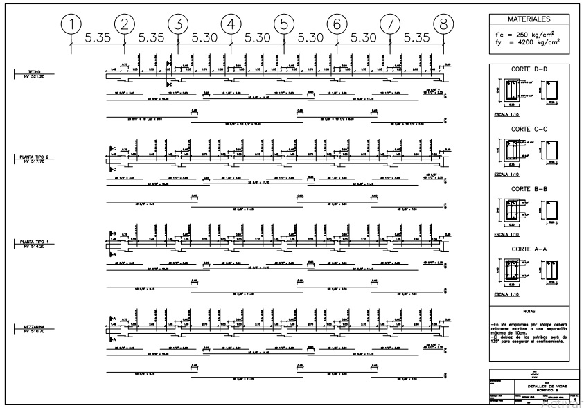 Beams and column detail - CAD Files, DWG files, Plans and Details