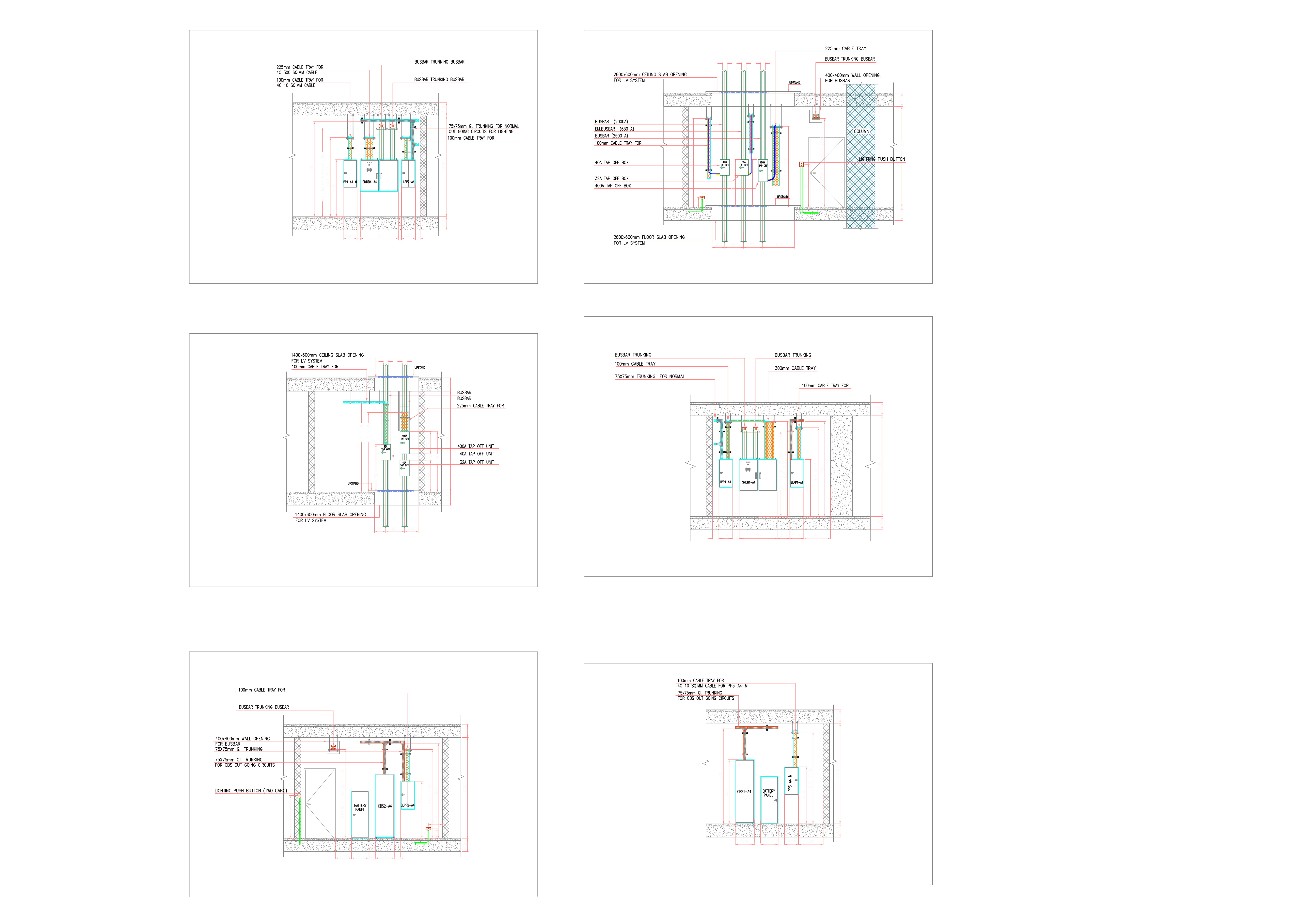 electrical-room-panel-cable-tray-bus-bar-installation-details-cad