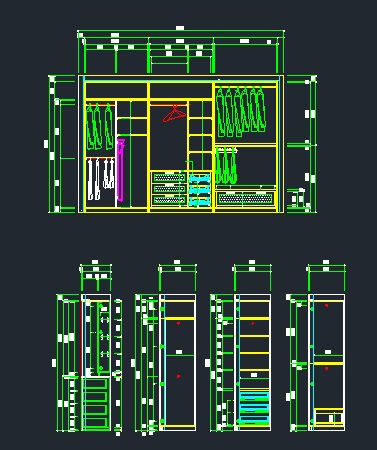 Wardrobe - CAD Files, DWG files, Plans and Details