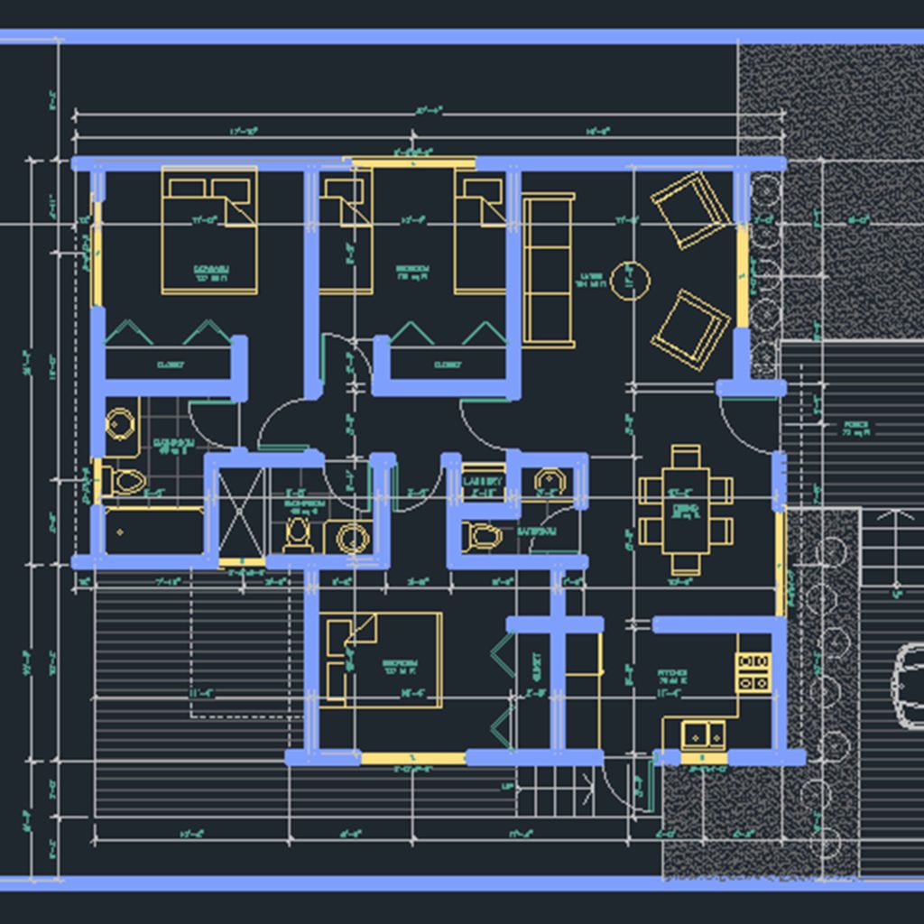 1 100 Square Feet House CAD Files DWG Files Plans And Details