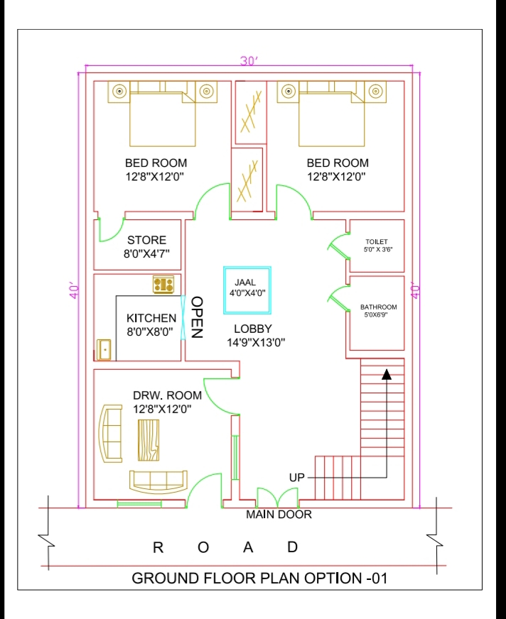 30 X40 Home Plan CAD Files DWG Files Plans And Details