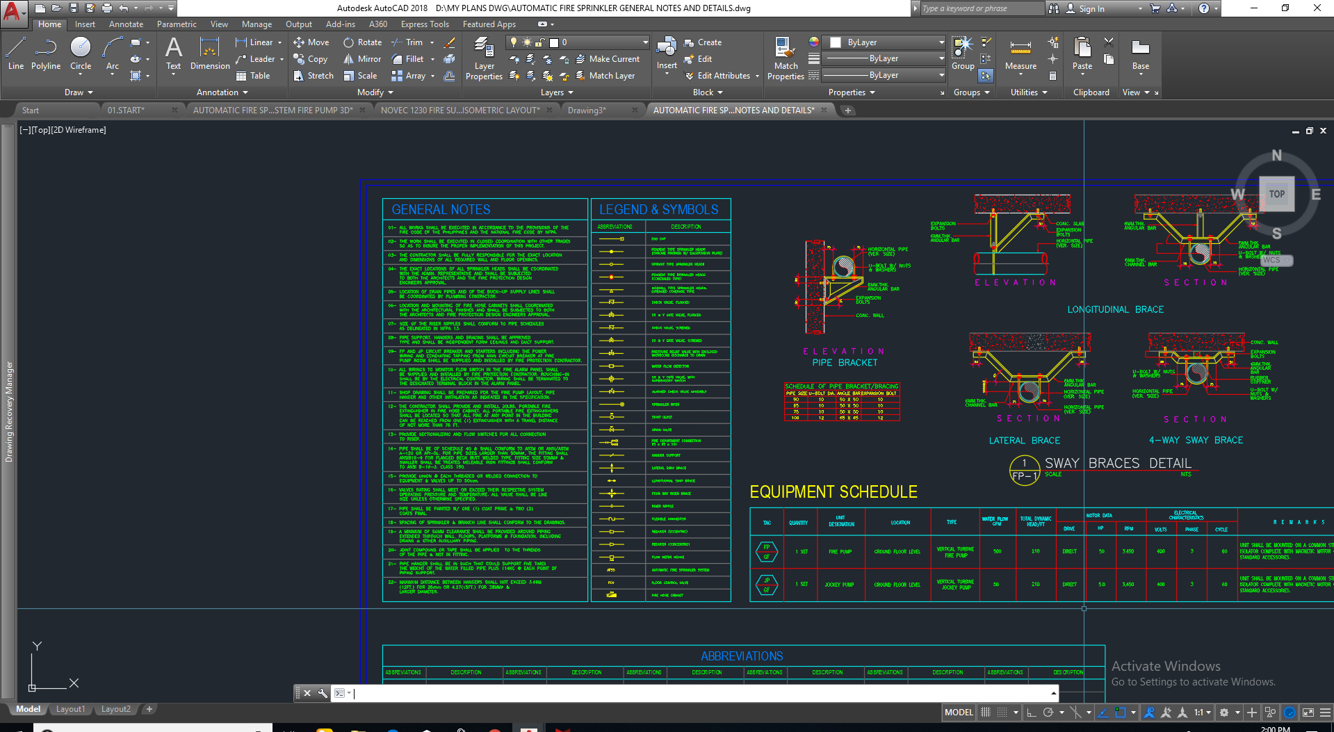 AUTOMATIC FIRE SPRINKLER GENERAL NOTES AND DETAILS - CAD Files, DWG ...