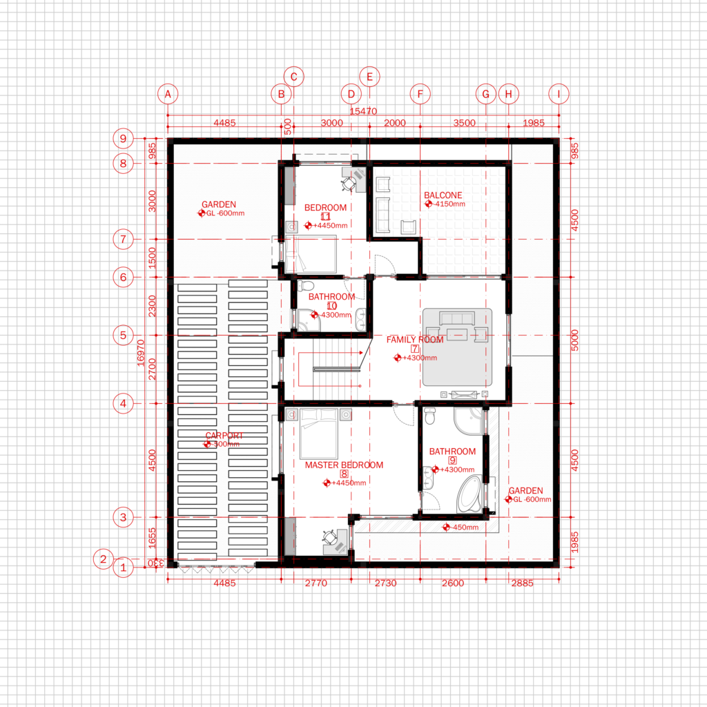 Residential Modern House Architecture Plan With Floor Plan Metric Units Cad Files Dwg Files