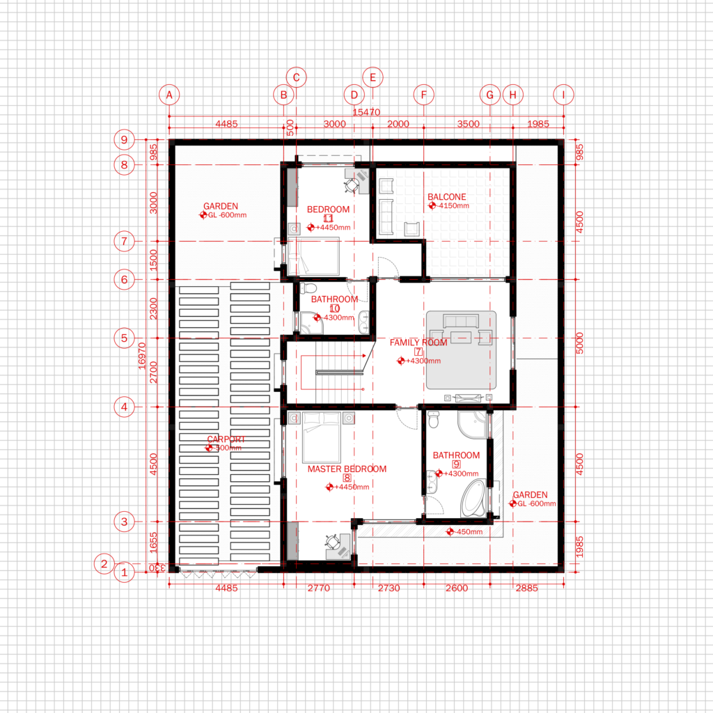 Residential Modern House Architecture Plan With Floor Plan Metric Units CAD Files DWG Files