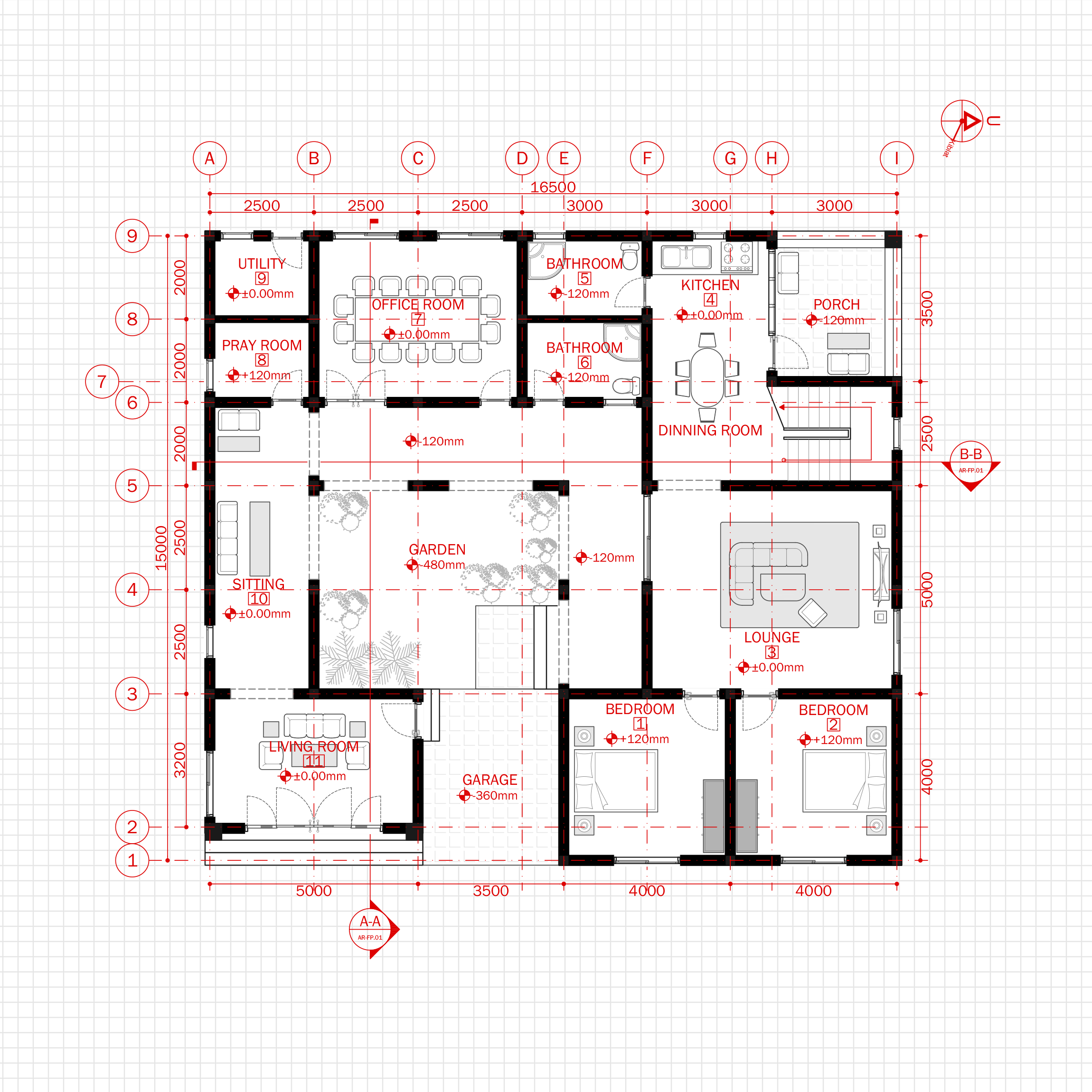 Modern House Office Architecture Plan With Floor Plan Metric Units CAD Files DWG Files Plans