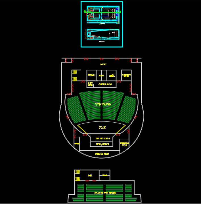 CINEMA PLAN - CAD Files, DWG files, Plans and Details