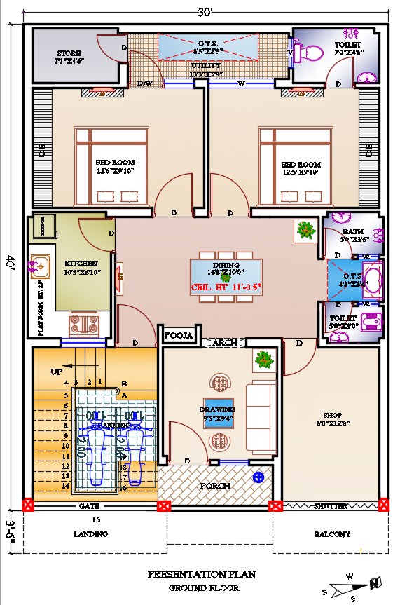 Floor Plans For A 30 X 40 House House Design Ideas