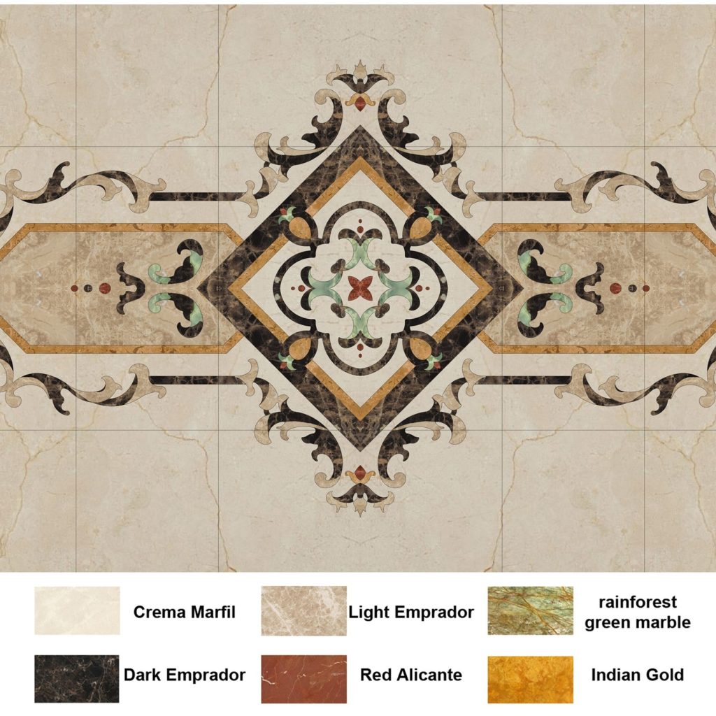 marble flooring pattern dwg
