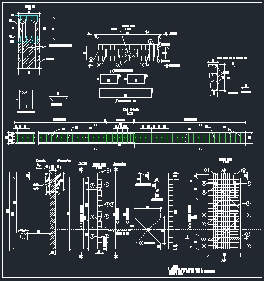 Slurry wall (reinforcement of slurry wall( retaining wall)) - CAD Files ...