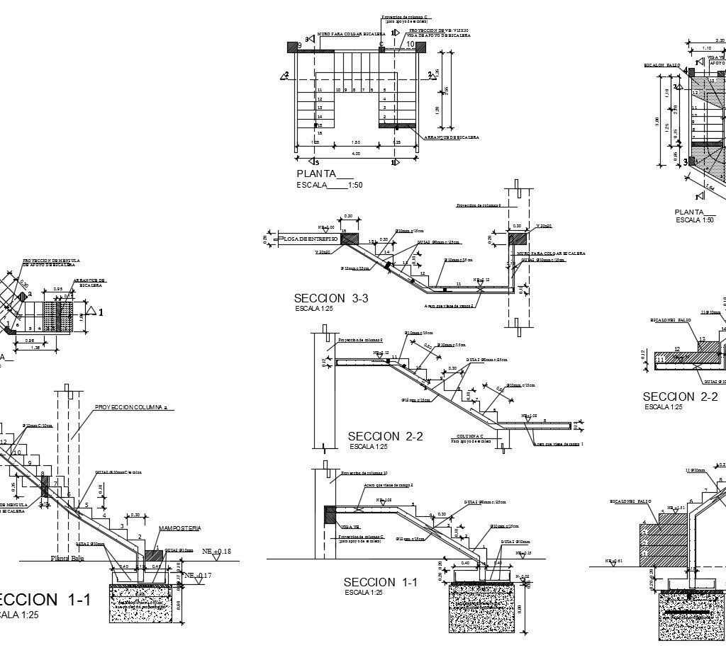 stair details dwg autocad drawing