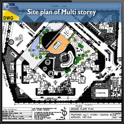 ã€ CAD Detailsã€'Site plan of Multi Storey CAD Details - CAD Files, DWG