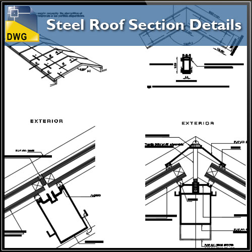 【CAD Details】Steel Roof Section CAD Details - CAD Files, DWG files ...