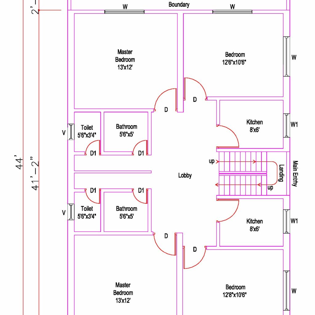 42x30 Feet House Design Plan 1260 SQFT Plan CAD Files DWG Files Plans And Details