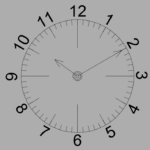 Standard clock. Geometrically correct.