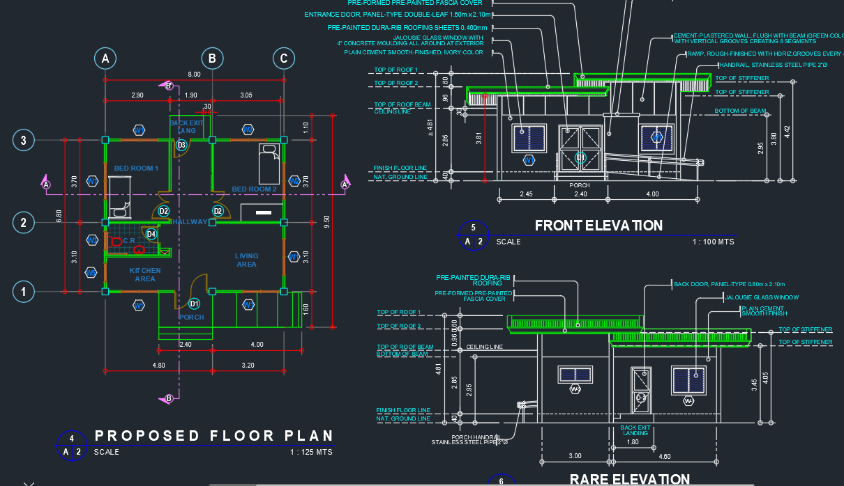 Complete & Editable Modern Single Storey House - CAD Files, DWG files ...