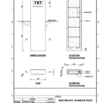 Boundary Marker Post - CAD Files, DWG files, Plans and Details