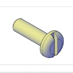 PAN HEAD SCREW 3D DRAWING.