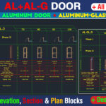  64 Aluminum DOOR and Aluminum-Glass DOOR dynamic blocks