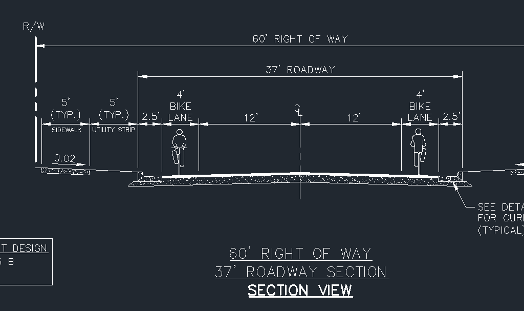 ROADWAY SECTION 27 56 CAD Files DWG Files Plans And Details