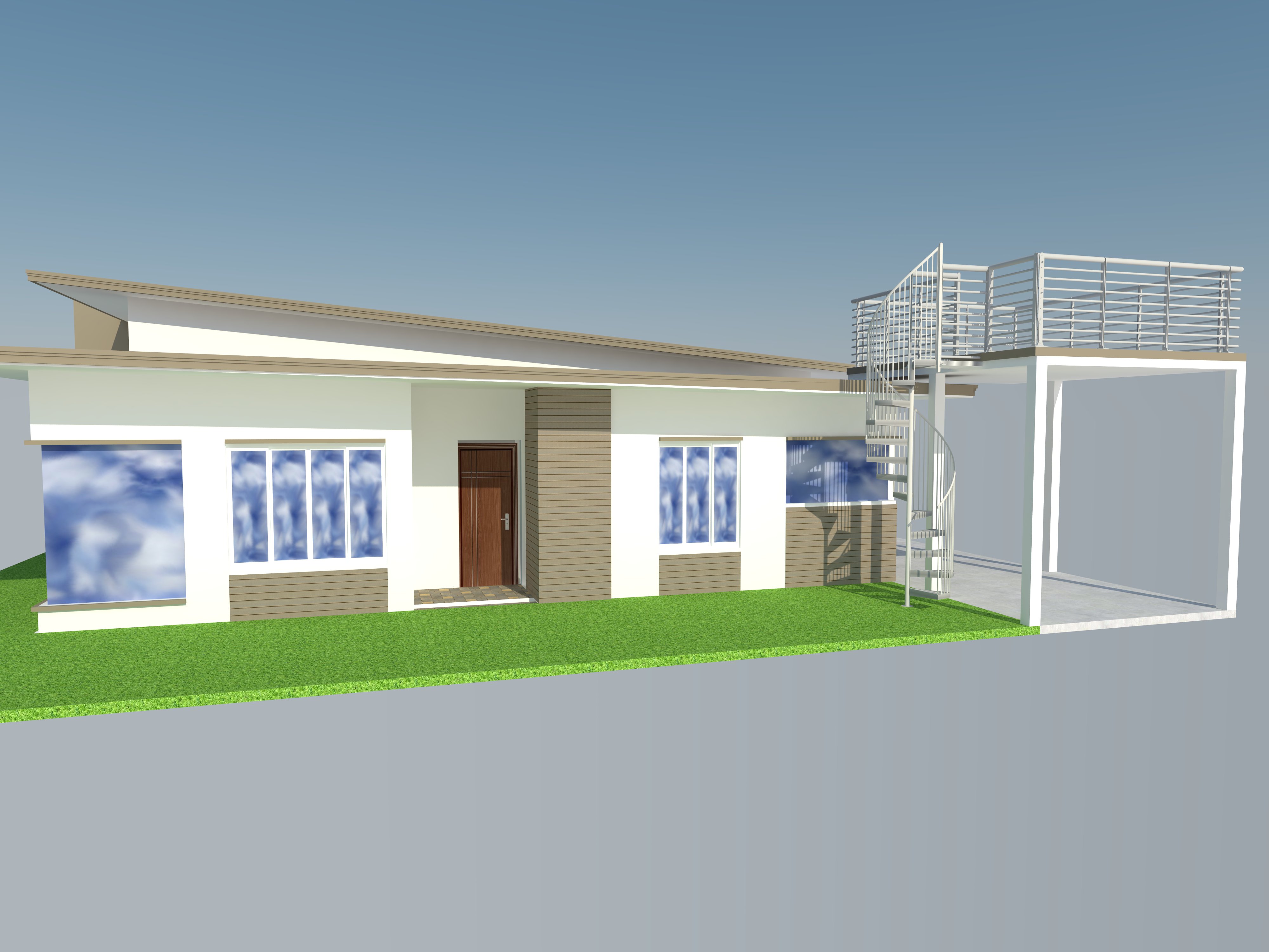 Bungalow Modern Zen House Design (SketchUp Model) - CAD ...