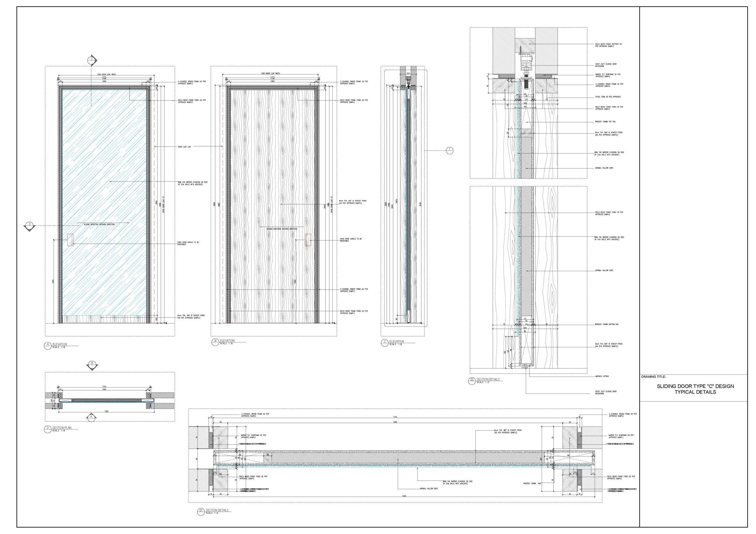 DOOR DETAILS_TYPE C (SLIDING DOOR)- Details